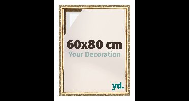 yd, Baklijst 60x80 cm Goud Antiek - Lijst voor Canvasdoek - MDF Lyon