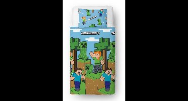 Minecraft Dekbedovertrek Set Blauw - Officiële Licentie