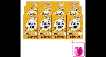 12 x Marcel's Green Soap - Handzeep Bar - Vanille & Cherry Blossom - Krachtige werking - 90 gr - Bulkverpakking - Handzeep bar - Douchemop - Plasticvrije handzeep
