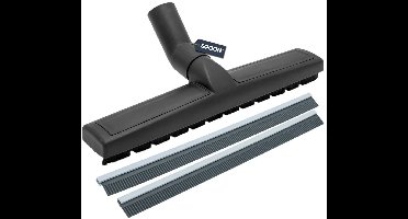 SQOON® Harde vloeren zuigmond 38 mm - 36 cm breed - Voor nat en droog gebruik - Met rubberstrips, borstels en wieltjes - Geschikt voor industriële stofzuigers