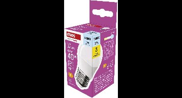 EMOS LED-lamp Classic Mini Globe / E27 / 4,2 W (40 W) / 470 lm / koudwit, ZQ6E24