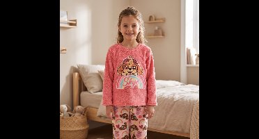 Paw Patrol Coral-Fleece Pyjama - Maat 122/128 - Roze - Kind