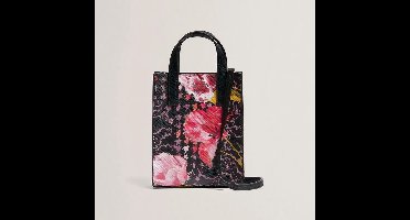 Ted Baker schoudertas mini shopper Talura Floral Printed Mini Icon Bag Black veelkleurig bloemprint