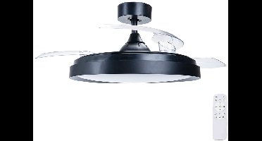 Led | Plafondventilator | LED Verlichting | Incl. Afstandbediening | 2700-6500K | Dimbaar | Ø106cm | Zwart