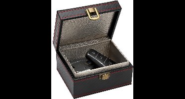 GELLDG Faraday-box voor autosleutels – Beschermbox voor keyless entry – Hoogwaardige leren antidiefstalbox met RFID-signaalblokkering – BMW-accessoire – 117 x 92 x 64 mm