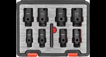 YATO Professionele Schroefdraad Reparatieset – Inwendige & Uitwendige Schroefdraad – M14 t/m M30 – Voor Aandrijfassen, Lambdasensoren & Wielbouten – 40Cr Staal – Inclusief Koffer