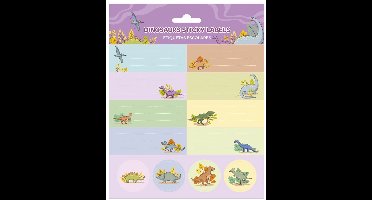 Grupo Erik - Dinosaurs SelfAdhesive Labels Zelfklevende etiketten - Multicolours