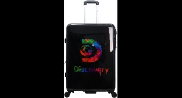 Discovery Stencil Koffer met print / Trolley / Reiskoffer - 77 cm (Large) - Zwart - Zwart / Large