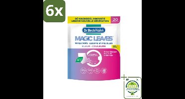 Dr. Beckmann - Magic Leaves - Wasstrips - Gekleurde Was - Frisse Bloesem - 20 Wasbeurten - Voordeelverpakking - 6 stuks - Wasstrips - Wasmiddel