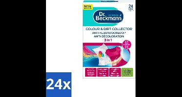 Dr. Beckmann - Anti-Kleur Doorloopdoekjes - Kleurbescherming - Witte en Gekleurde Was - 24 Doekjes - Voordeelverpakking - 24 stuks