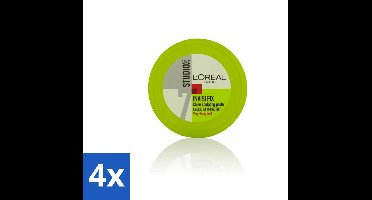 4 x L'Oréal Studio Line Invisi Fix Clean Sculpting Paste 75 ml - Gel Paste - Wax - Styling - Haar Fixatie - Gezond Haar