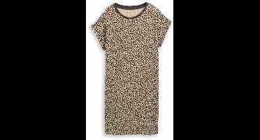 Tom Tailor - Nachtjapon met luipaardprint - Maat 42 - braun-mittel-Allover