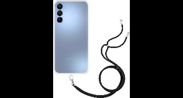 Just in Case hoesje met koord geschikt voor Samsung Galaxy A15 (4G/5G) Hoesje met Koord - Flexibele Case - Transparant