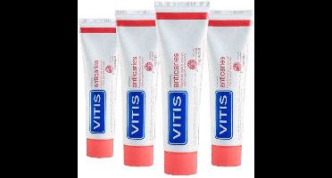 Vitis Tandpasta Anticaries - 4 x 75 ml - Voordeelverpakking