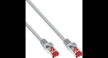 B-Ware InLine® Patchkabel, S/FTP (PiMf), Cat.6, 250MHz, PVC, koper, grijs, 0,6m