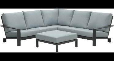 Garden Impressions Lincoln loungeset 4-delig - carbon black/ mint grey