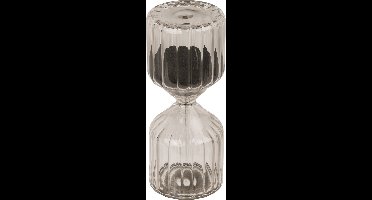 Out of the Blue Zandloper - homedeco - 10 min - zwart - glas - 6 x 13 cm