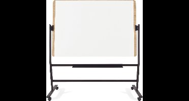 Rocada whiteboard - Natural - 129 x 100 cm - wit - verrijdbaar - 2-zijdig