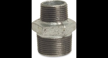 Profec Nr. 245 Verloopnippel gietijzer gegalvaniseerd 1/2" x 1/4" buitendraad 25bar DVGW