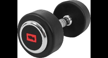 Gorilla Sports Vaste Halter 10 kg - Professionele Dumbbell - Rubber