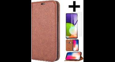 Rico Vitello Magnetische Wallet case Geschikt voor Samsung Galaxy M20 + gratis screenprotector kleur Bruin