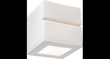 Wandlamp Leo Line E27 gips wit