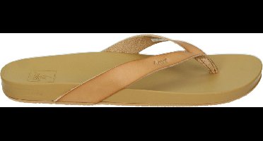 Reef CUSHION COURT NATURAL - Volwassenen Dames slippers - Kleur: Cognac - Maat: 38.5
