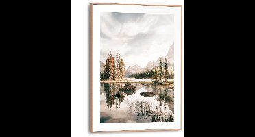Schilderij Bergmeer - 40 x 30 - Hout - REINDERS