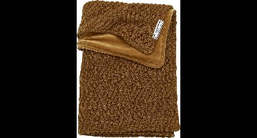 Meyco Waves met velvet ledikantdeken - 100x150 cm - Camel