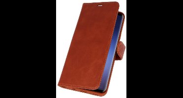 Bruin Rico Vitello Echt Leren Bookstyle Wallet Hoesje voor Samsung Galaxy S9 Plus