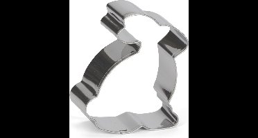 uitsteekvorm Haas 6 cm RVS zilver