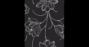 Dutch Wallcoverings Schuimvinyl dalia - grijs/zilver