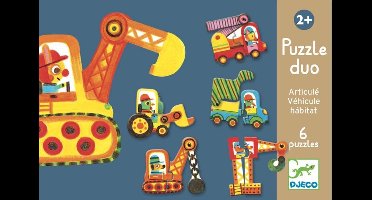 Djeco Puzzel duo - Bewegende auto's