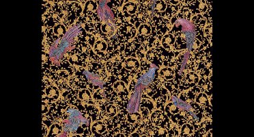 KLASSIEK PARADIJSVOGEL BEHANG - Geel Zwart Goud - AS Creation Versace 4