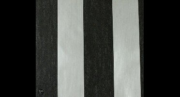 Dutch Wallcoverings Schuimvinyl Streep - Zwart/zilver