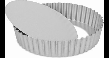 Patisse Quichevorm Met Losse Bodem 25 Cm Staal Zilver