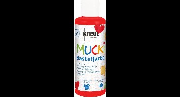 MUCKI Rode Knutselverf - 80ml - Dermatologisch getest, parabenenvrij, glutenvrij, lactosevrij, veganistisch