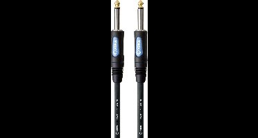 Cordial CCFI 6 PP - Instrumentkabel - Jack Recht/Recht - 6 Meter - Mono - REAN Vergulde Connectoren - Handgesoldeerd - Spiraalafscherming - Zwart