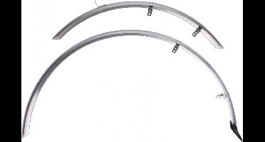 Eurofender Spatbordenset voor stadsfiets - 28 inch - zilver - kunststof - 46 mm breed