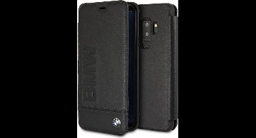 BMW Signature Leather Book Case - Geschikt voor Samsung Galaxy S9+ (Plus-editie) - Zwart