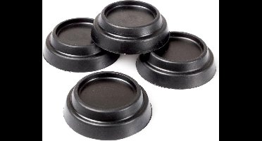 Plieger Trillingsdempers - Pootjes voor wasmachine en wasdroger - Zwart - 4 stuks