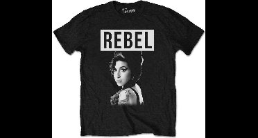 Amy Winehouse - Rebel Heren T-shirt - S - Zwart