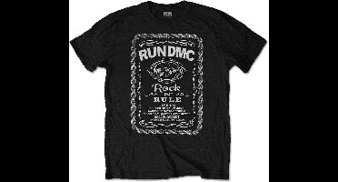 Run DMC - Rock N Rule Whiskey Label Heren T-shirt - 2XL - Zwart
