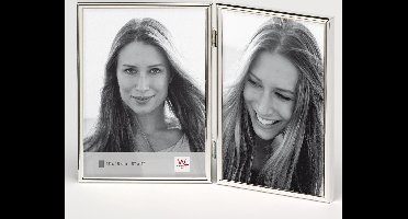 Walther WD218S Chloe - Dubbele Portretlijst - Fotoformaat 2 x 13 x 18 cm - Zilver