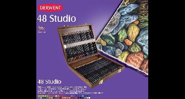 Derwent Studio houten kist 48st.