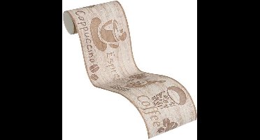 COFFEE, CAPPUCCINO, ESPRESSO, MOCCA BEHANGRAND | beige bruin grijs - A.S. Création Only Borders 11