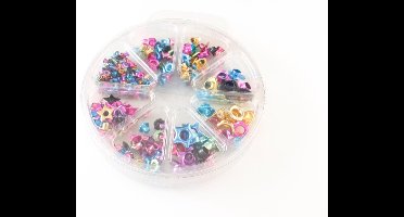406 Scrapbooking Eyelets, verschillende kleuren en 8 verschillende vormen