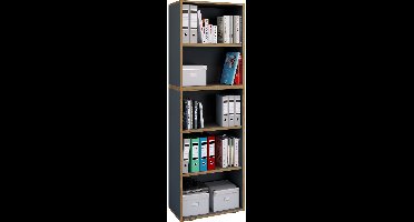 Houten Büro Standplank boekenkast Dossierplank Boekenkastplank Salia 5-voudig breedte 60 cm