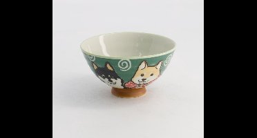 Tokyo Design Studio – Kawaii – Rijstkom – Shiba Hond – Groen – 11.5x6cm 350ml