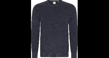 Mario Russo Rib Sweater - Trui Heren - Sweater Heren - Pullover heren - Navy - M